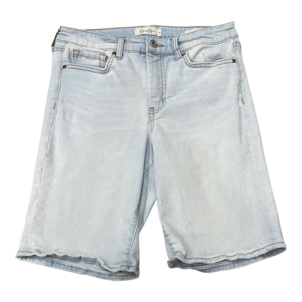 Jessica Simpson Light Wash Adored Slim Bermuda Jean Shorts 27